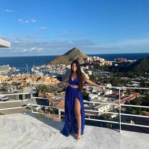 Chiffon two piece, maxi, summer set (medium)